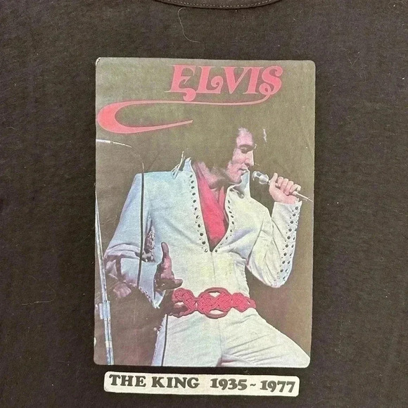 Vintage 1970s Elvis Presley Memorial  T-shirt Large - Picture 4 of 5